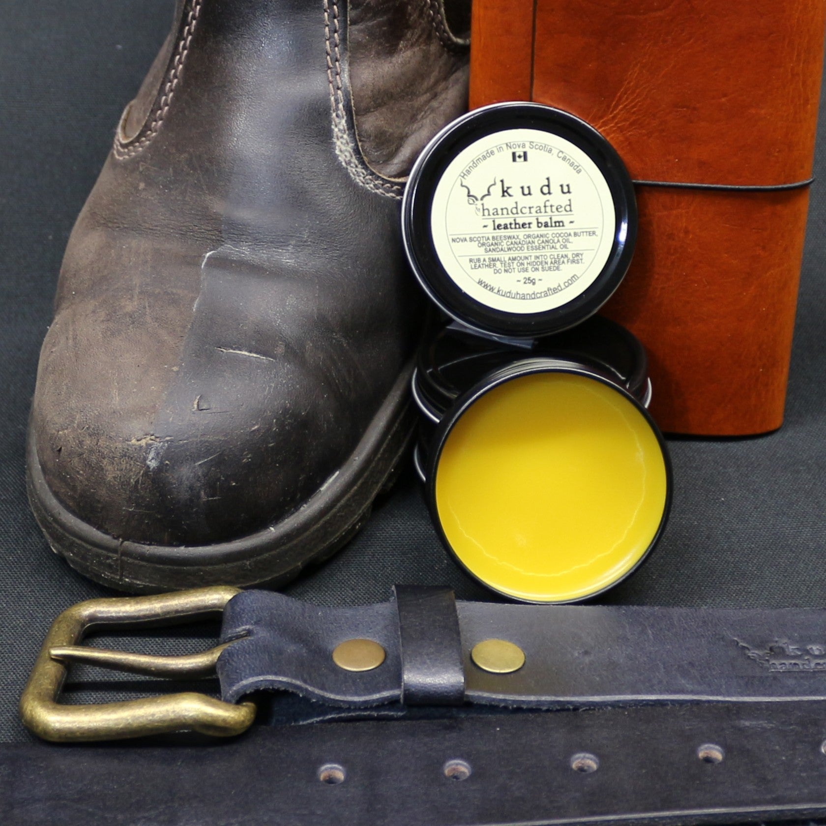 All Natural Leather Balm - 12 pack, 25g tins, Free Delivery in HRM